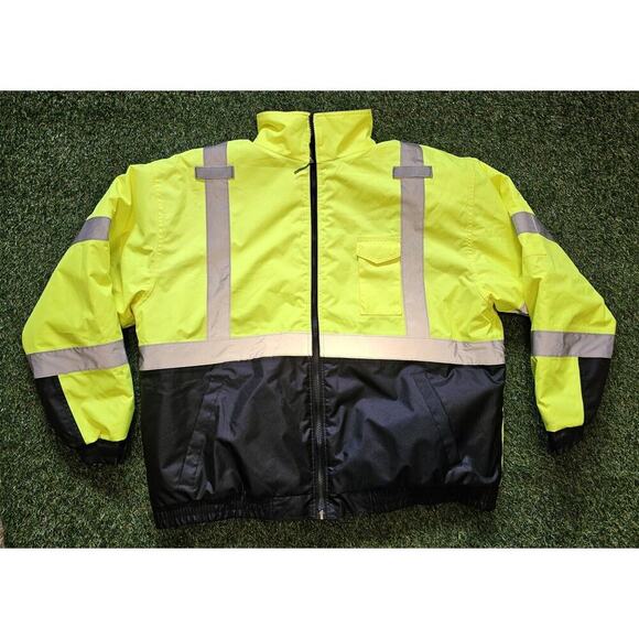 Be Tenacious Work Gear “GloWear” Men’s Winter Bomber Jacket Sz 4XL Ergodyne EUC - Picture 1 of 8